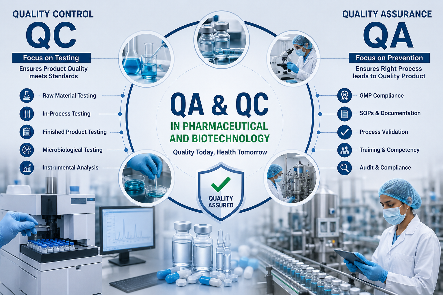 QA & QC in Pharmaceutical and Biotechnology
